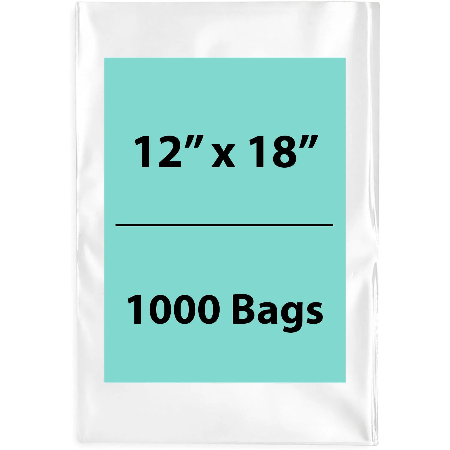 12X18 inches Clear Flat Poly Bags 3Mil Open Top (LDPE)