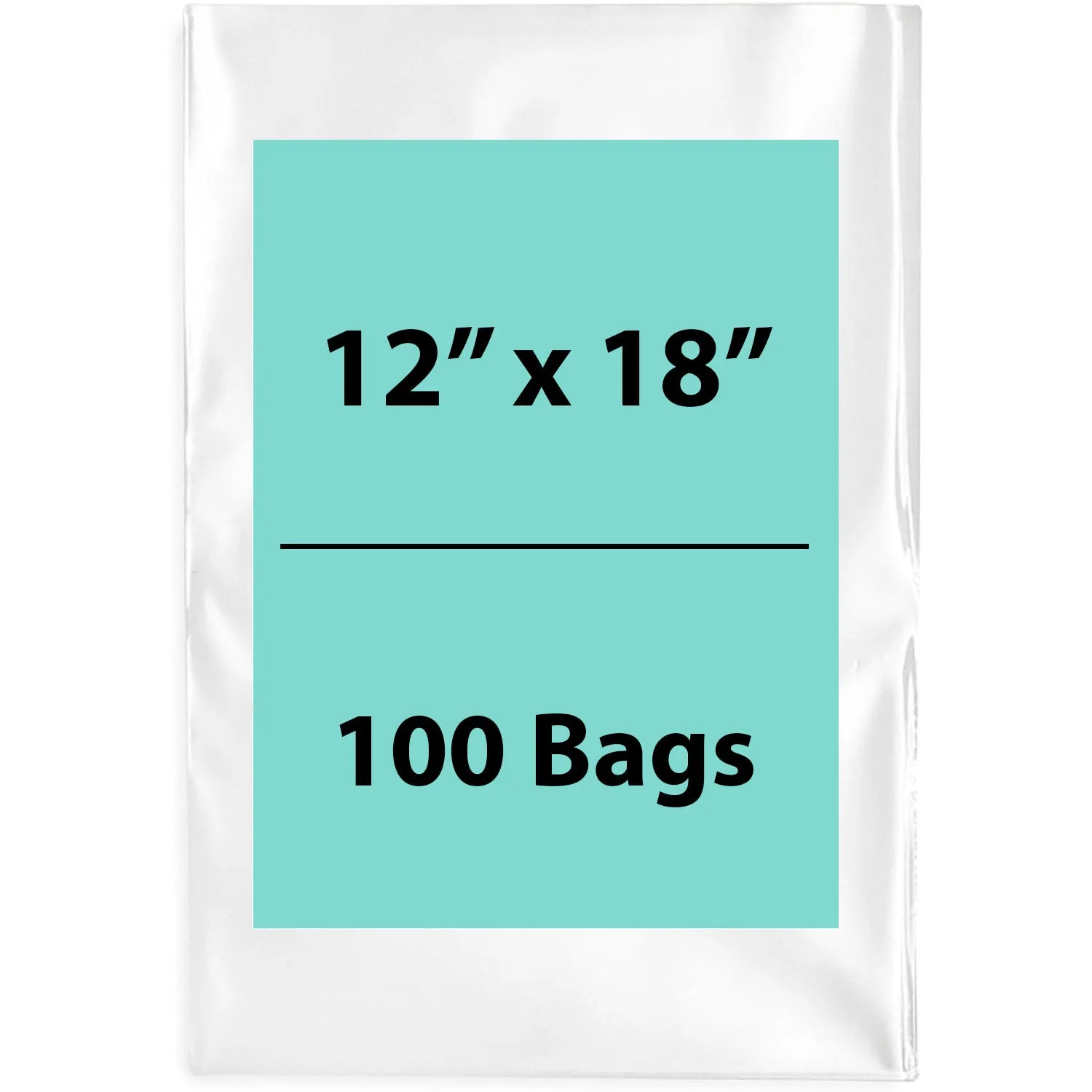 12X18 inches Clear Flat Poly Bags 3Mil Open Top (LDPE)