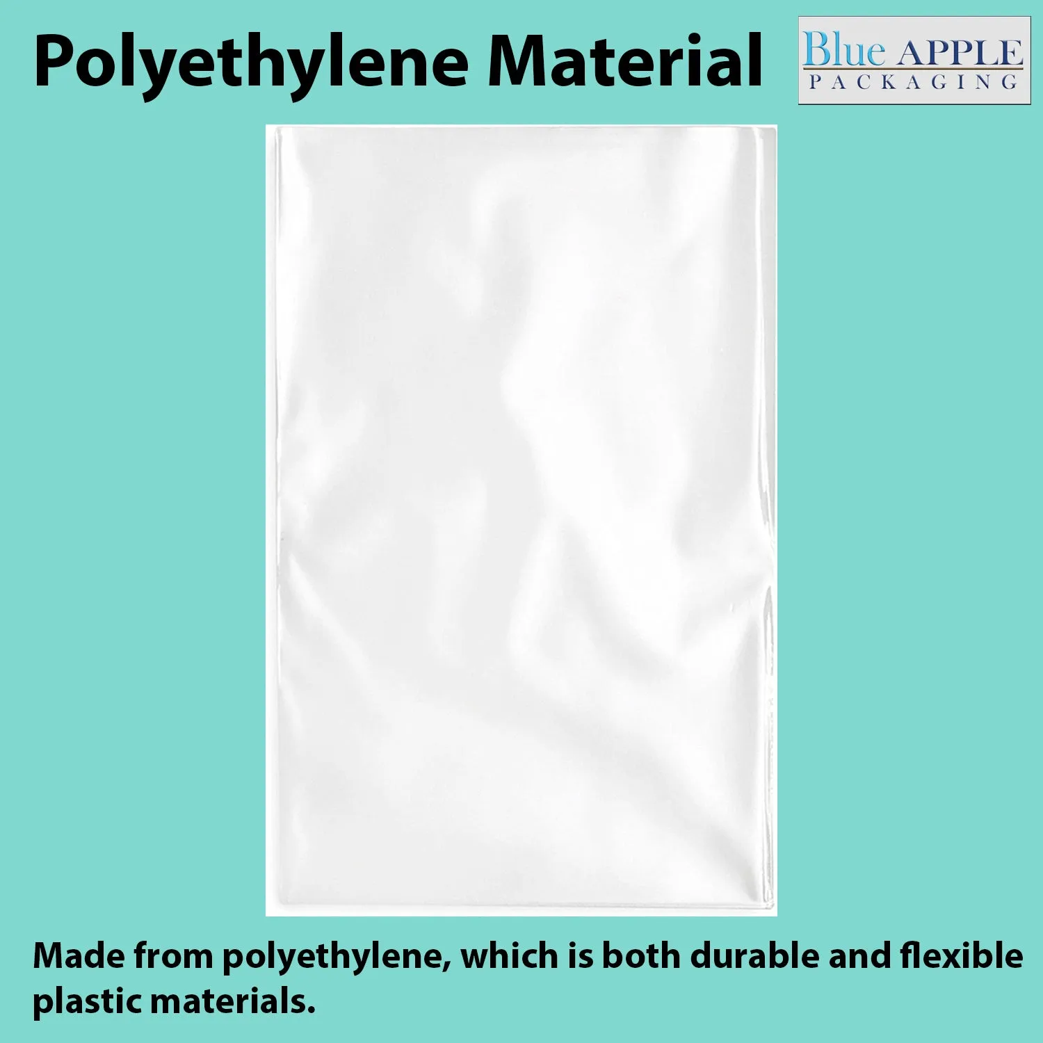12X18 inches Clear Flat Poly Bags 3Mil Open Top (LDPE)