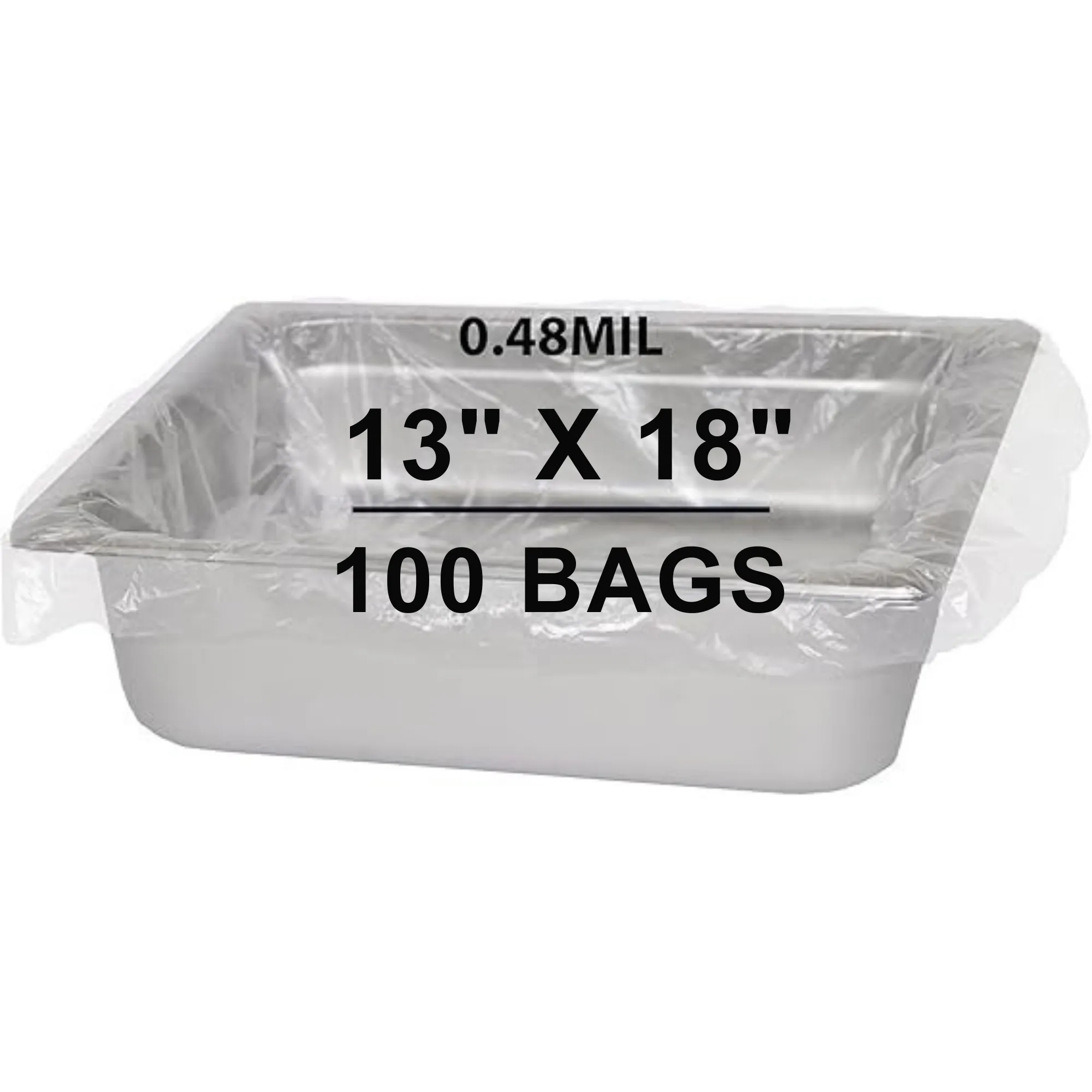 13X18 inches Poly Pan Liners 0.48 Mil Sixth Pan PTL