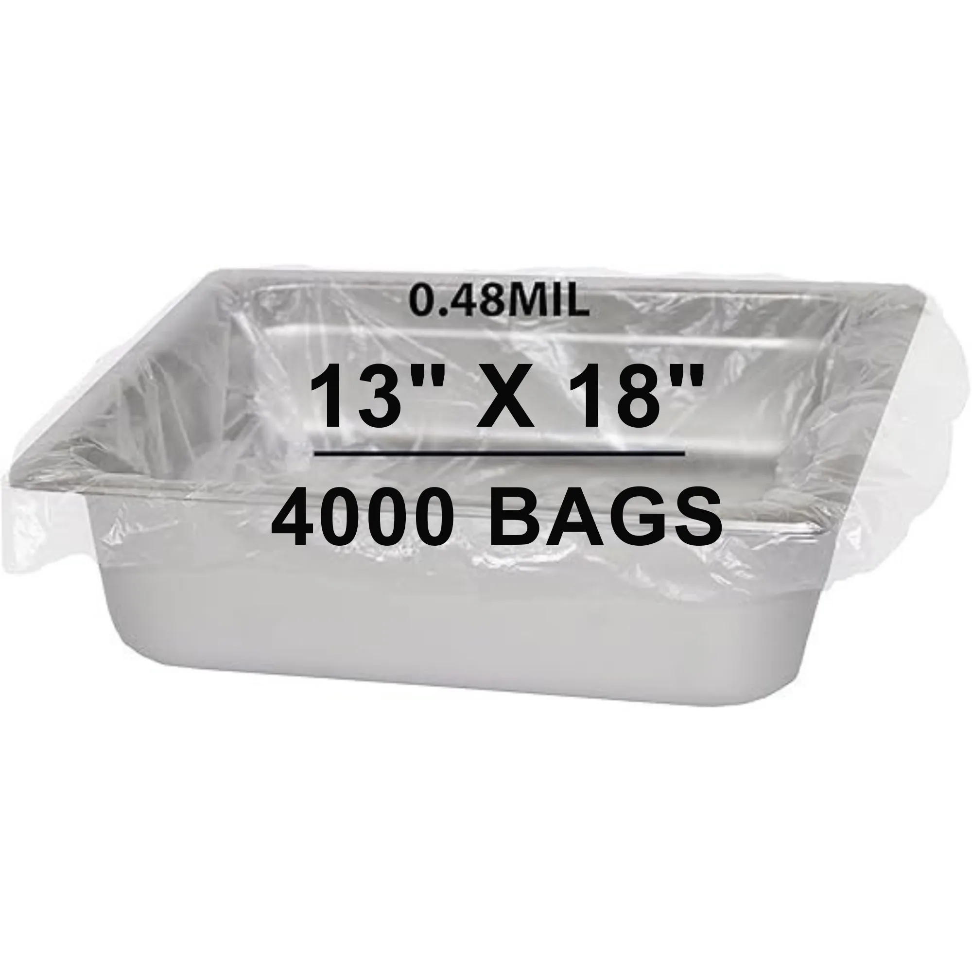 13X18 inches Poly Pan Liners 0.48 Mil Sixth Pan PTL