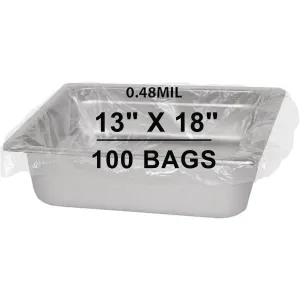 13X18 inches Poly Pan Liners 0.48 Mil Sixth Pan PTL