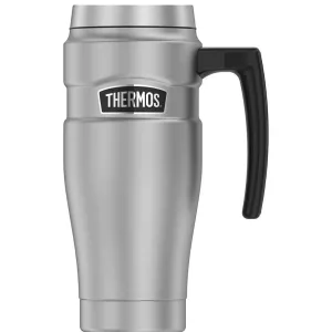 16oz Stainless Steel Travel Mug - Matte Steel - 7 Hours Hot/18 Hours Cold