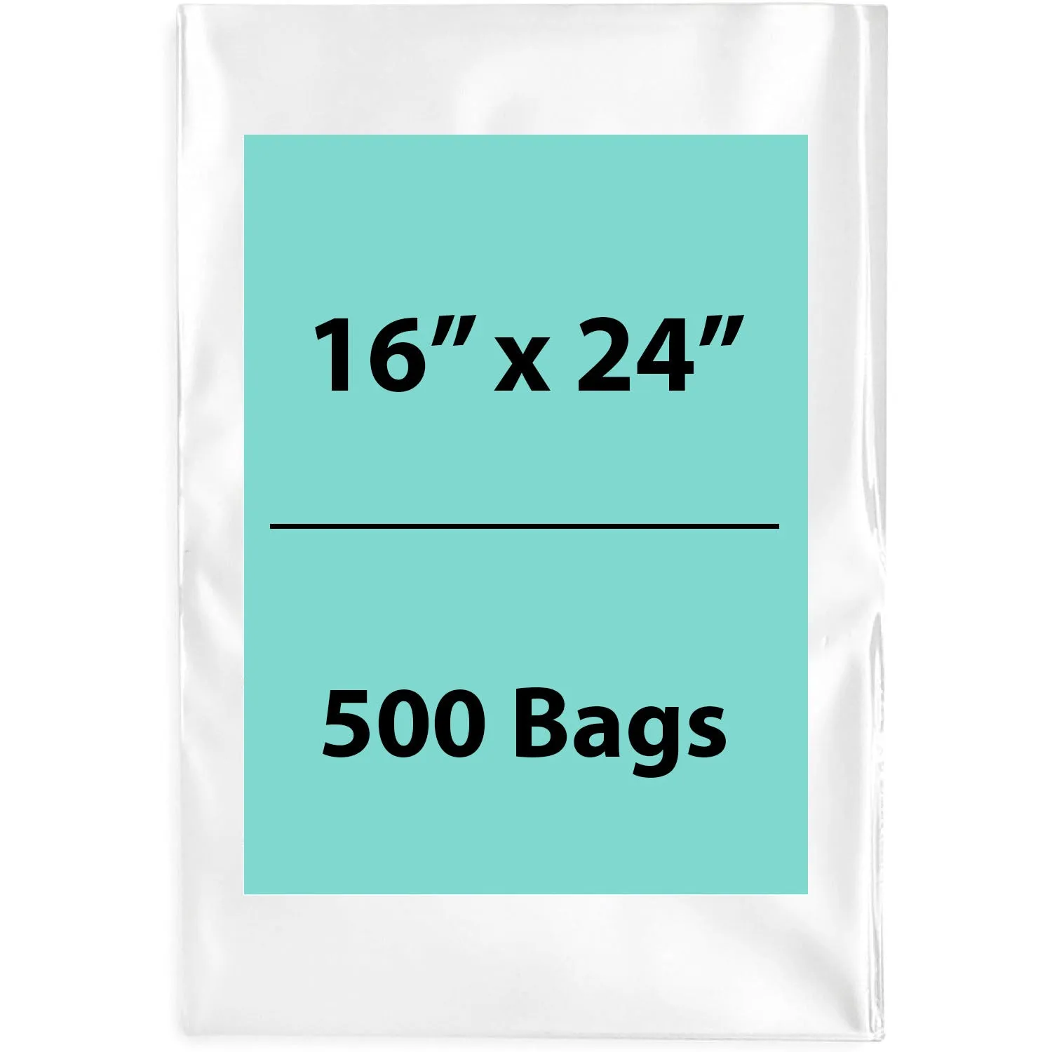 16X24 inches Clear Flat Poly Bags 3Mil Open Top (LDPE)