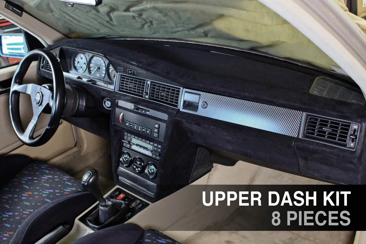 190E (W201) - Upper dash kit - Carbon fiber trim