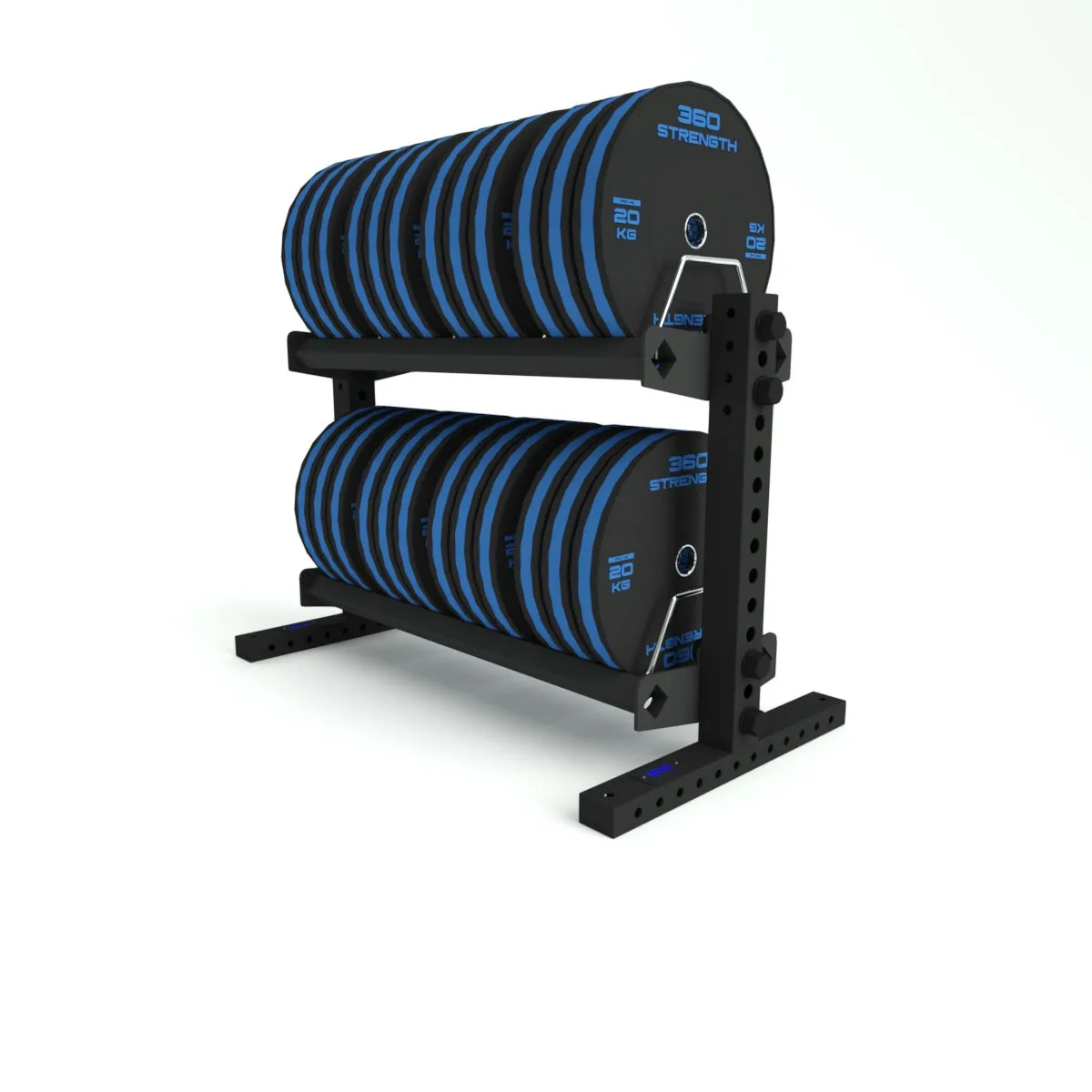 1RM 2-Tier Bumper Plate Storage Rack - Adjustable