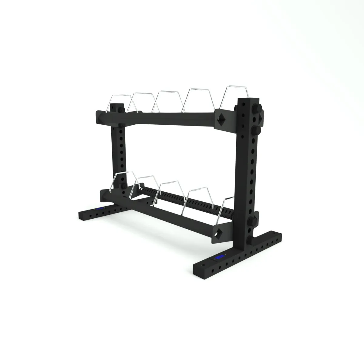 1RM 2-Tier Bumper Plate Storage Rack - Adjustable