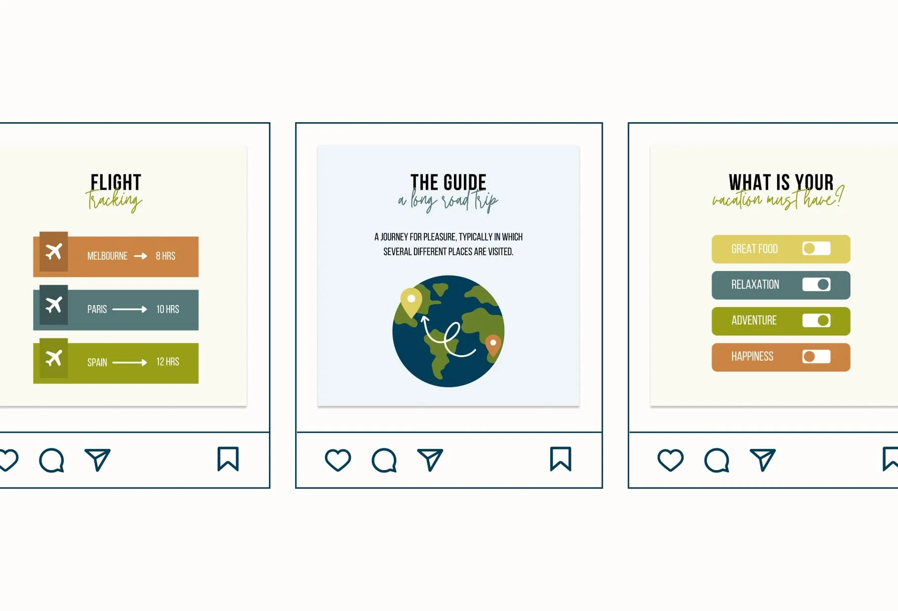 20 Travel Infographics Instagram Engagement Posts Fully Editable Canva Templates