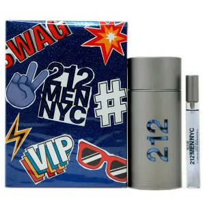 212 Men by Carolina Herrera for Men 3.4 oz EDT 2pc Gift Set