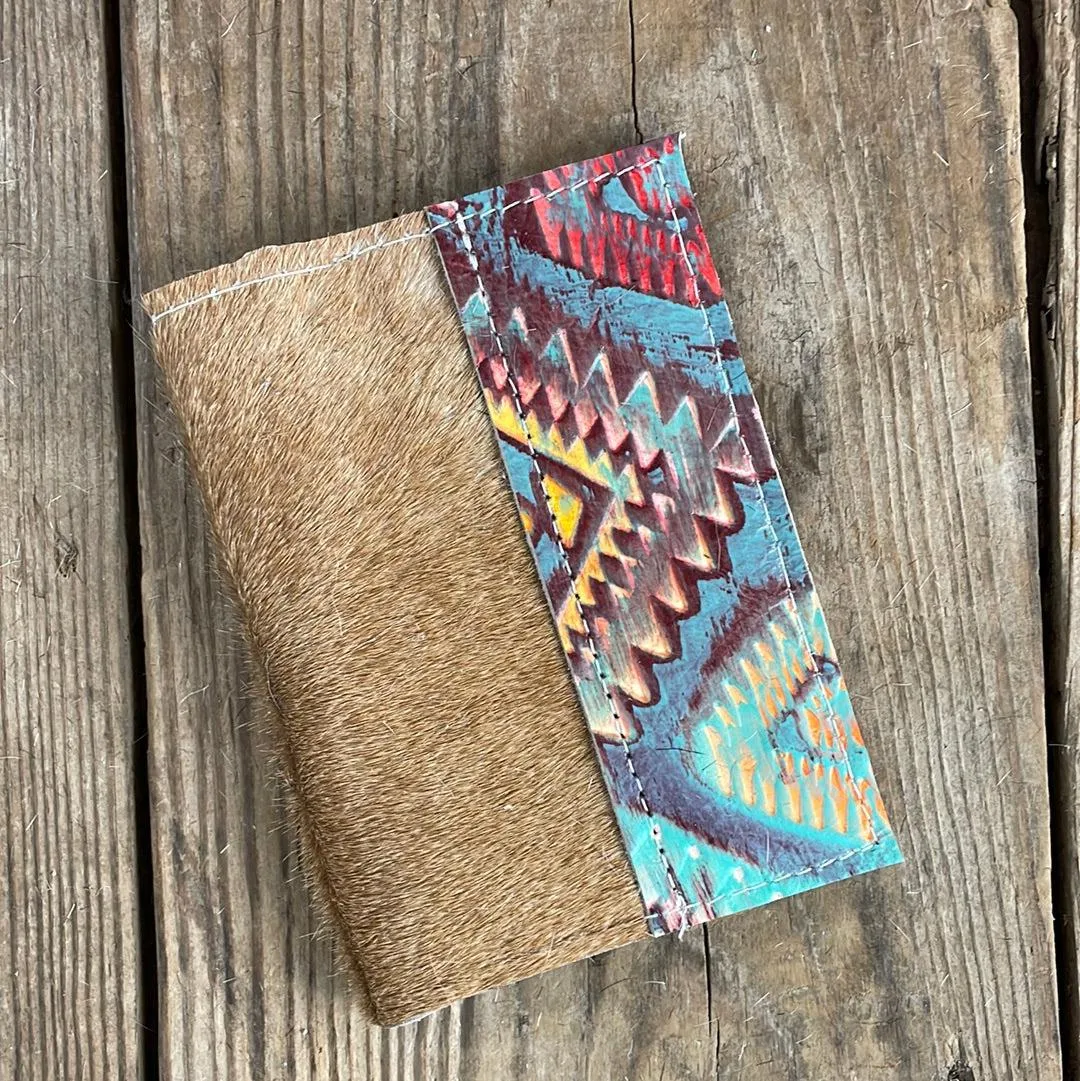 222 Passport Cover - Brindle w/ Rainbow Aztec