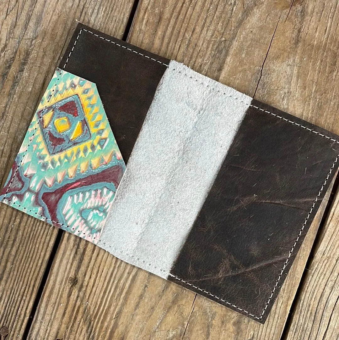 222 Passport Cover - Brindle w/ Rainbow Aztec