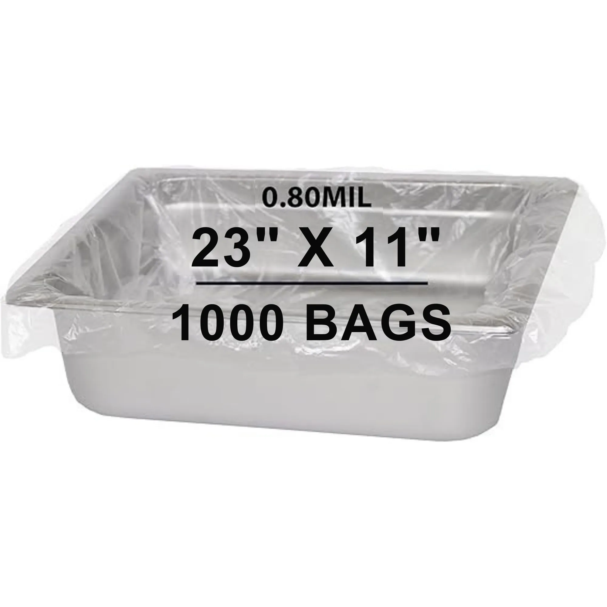23X11 inches Poly Pan Liners 0.8 Mil Half Pan Shallow PTL