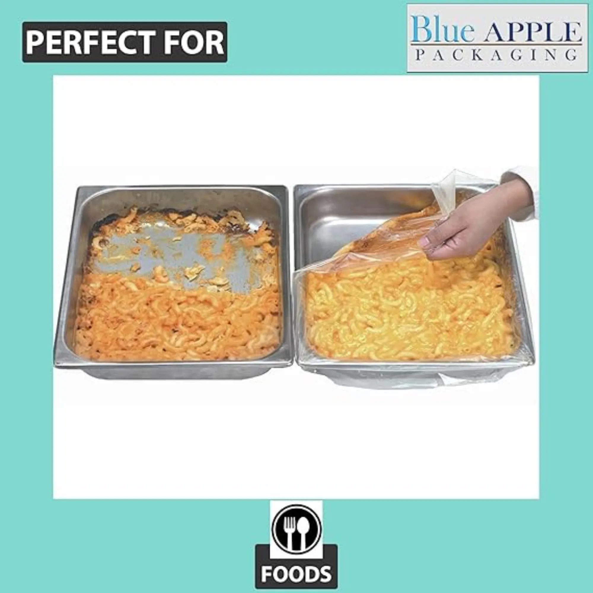 23X11 inches Poly Pan Liners 0.8 Mil Half Pan Shallow PTL