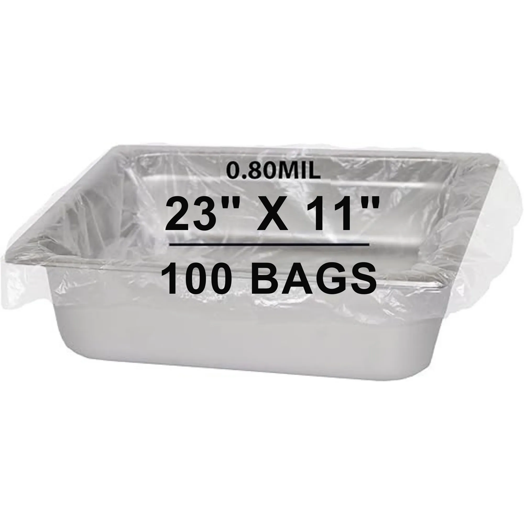 23X11 inches Poly Pan Liners 0.8 Mil Half Pan Shallow PTL