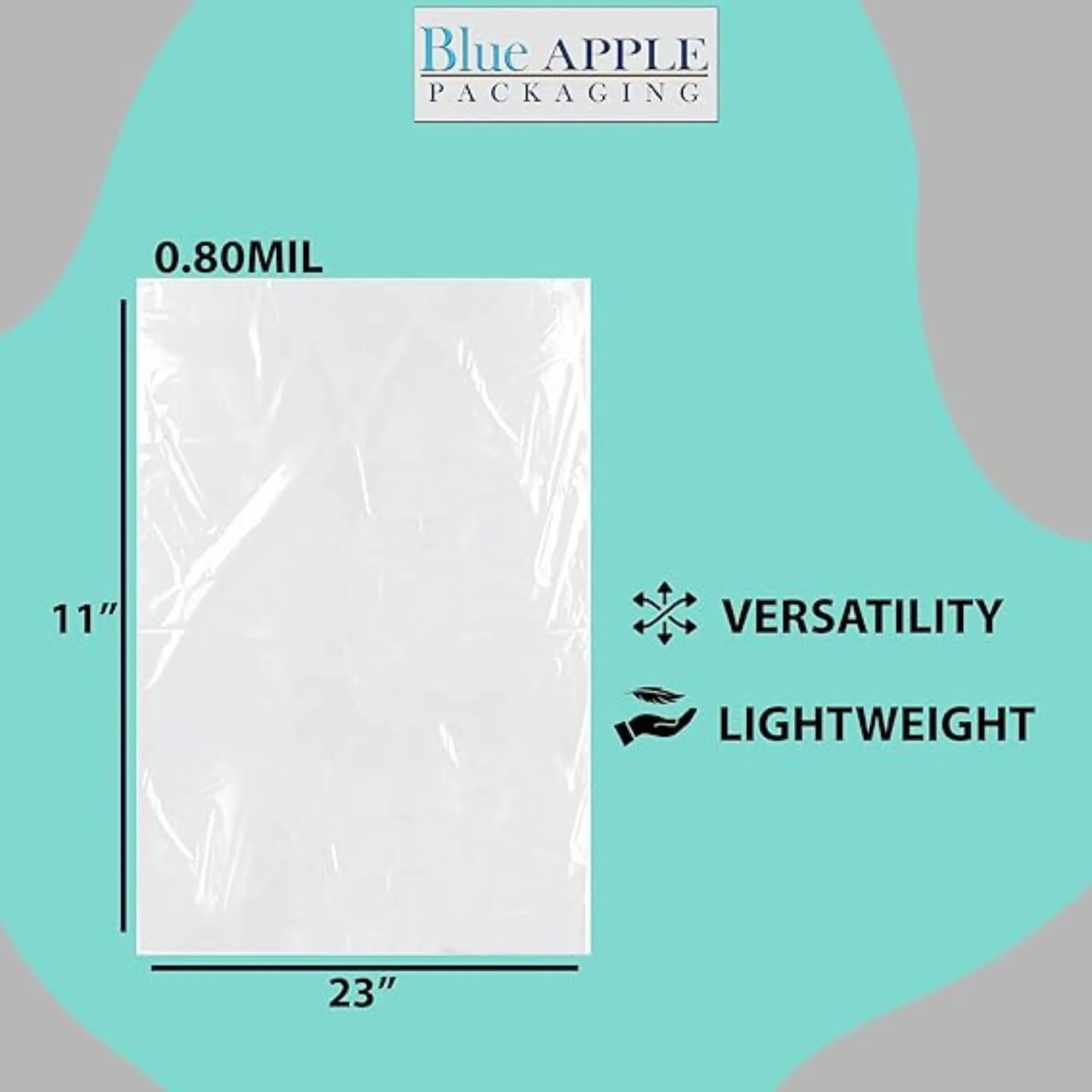 23X11 inches Poly Pan Liners 0.8 Mil Half Pan Shallow PTL