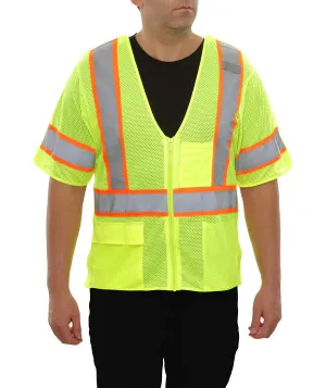 24-504ST Breakaway Safety Vest w/ Contrasting Stripe