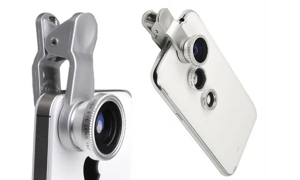 3-in-1 Clip-On Camera Lens Package for mobile