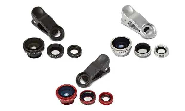 3-in-1 Clip-On Camera Lens Package for mobile