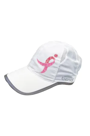3008 - Komen Columbus Pink Ribbon Running Hat/White