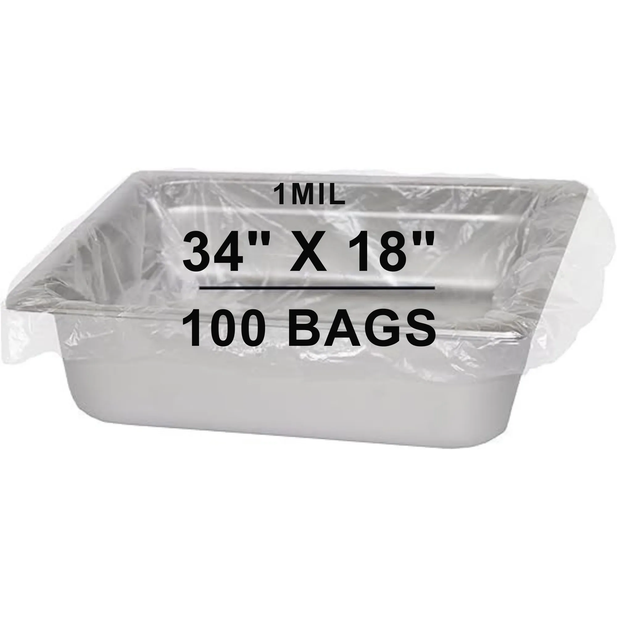 34X18 inches Pan Liners Poly Nylon 1 Mil Full Pan Deep PN