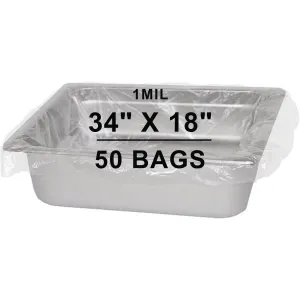 34X18 inches Pan Liners Poly Nylon 1 Mil Full Pan Deep PN
