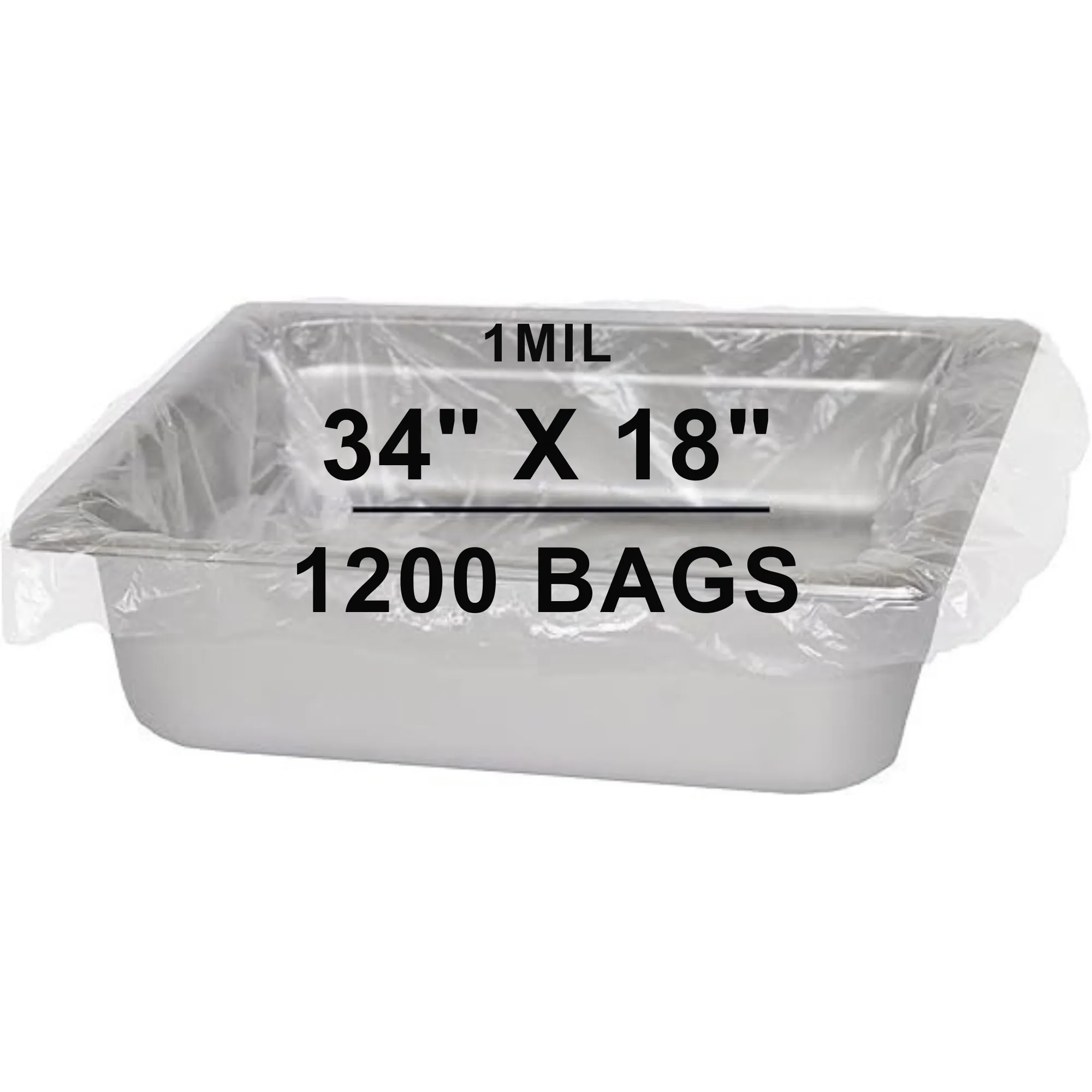 34X18 inches Pan Liners Poly Nylon 1 Mil Full Pan Deep PN