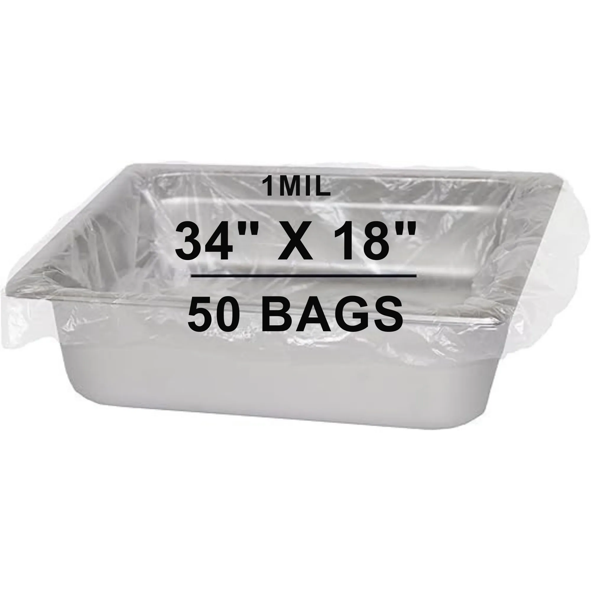 34X18 inches Pan Liners Poly Nylon 1 Mil Full Pan Deep PN