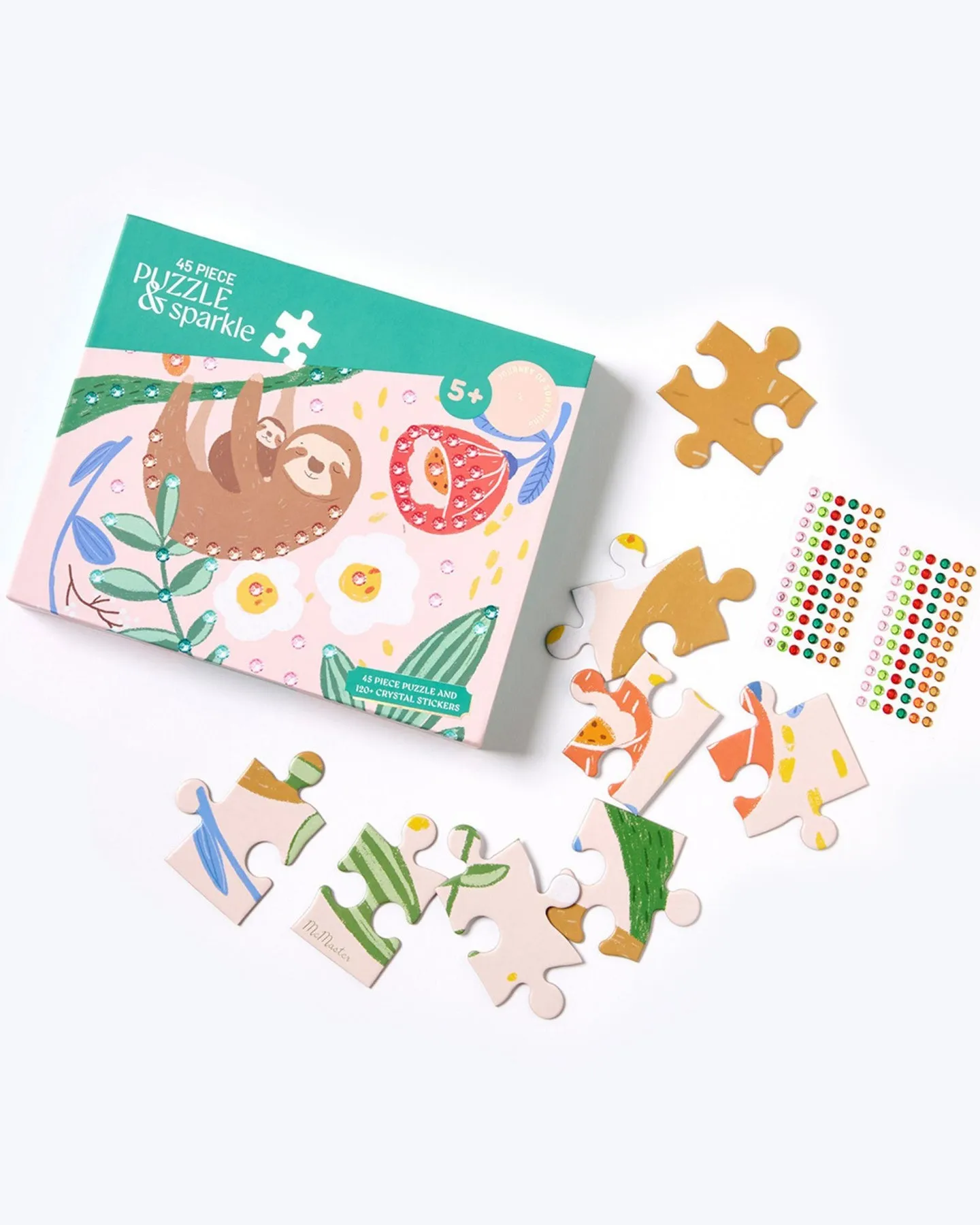 45 PIECE KIDS PUZZLE WITH GEMS - SLOTH