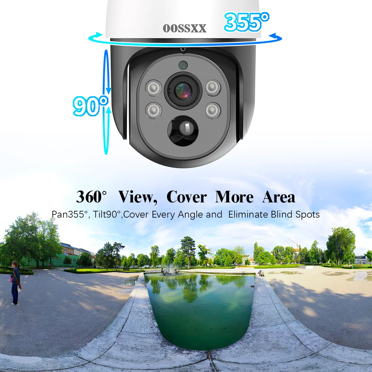 (4K/8.0 Megapixel & PTZ Digital Zoom) 2-Way Audio PoE Outdoor Home Security Camera System Wired Outdoor Video Surveillance IP Cameras Systemlance IP Cameras System
