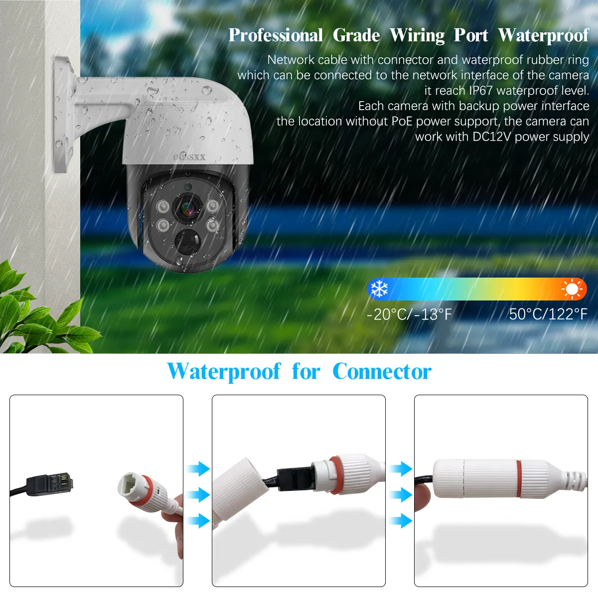 (4K/8.0 Megapixel & PTZ Digital Zoom) 2-Way Audio PoE Outdoor Home Security Camera System Wired Outdoor Video Surveillance IP Cameras Systemlance IP Cameras System