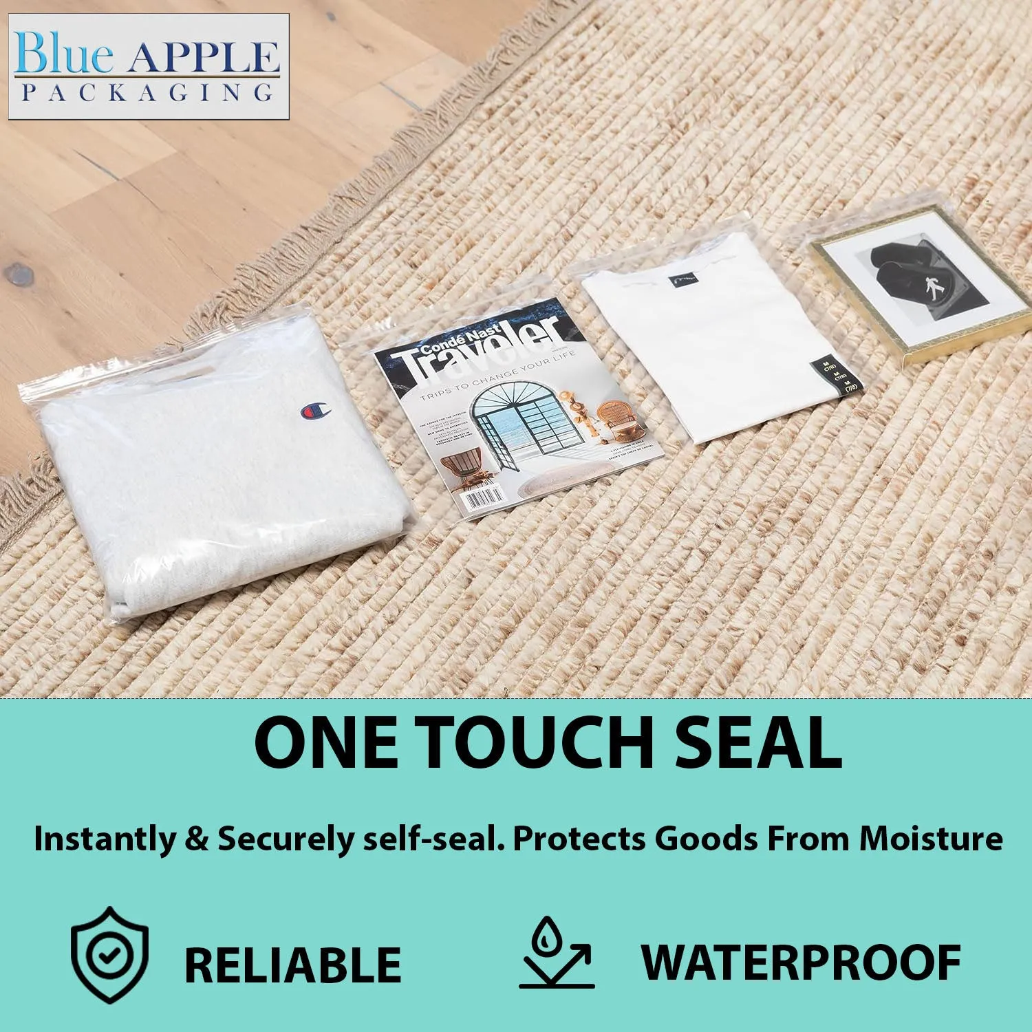 4X6 inches Reclosable Poly Bags with Hang Hole 4 Mil (LDPE) Single Track Zipper