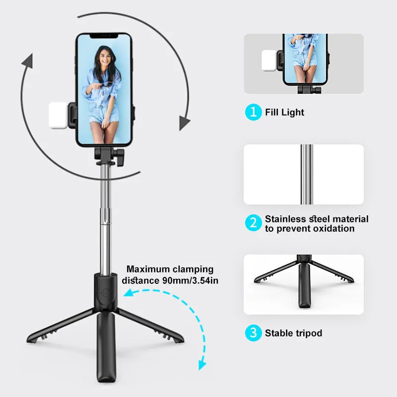 6 In 1 Wireless Bluetooth Selfie Stick