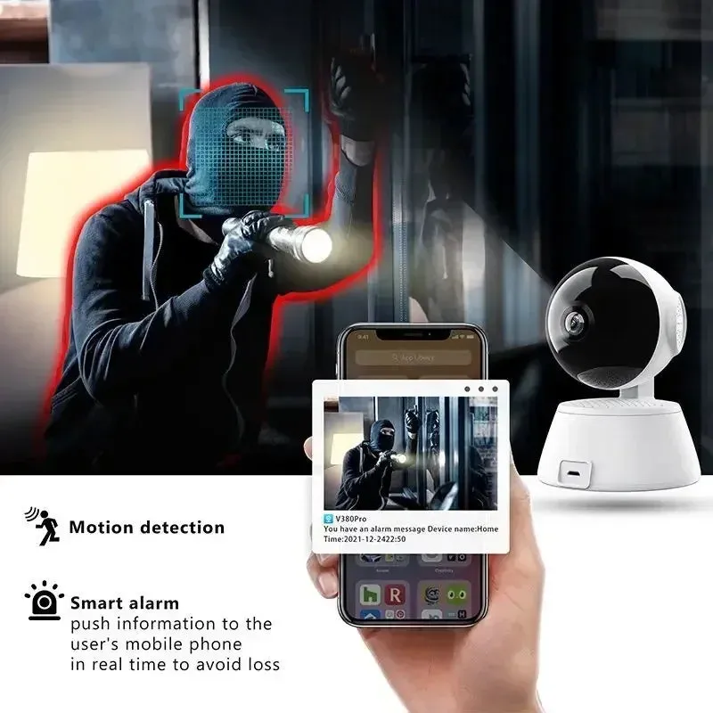 8MP 4K Smart Mini WiFi IP Camera Wireless Intelligent Auto Tracking Two-Way Audio Baby Pet Monitor Surveillance Camera For Home