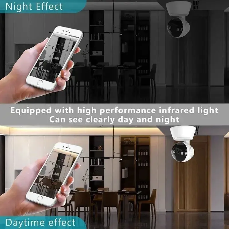 8MP 4K Smart Mini WiFi IP Camera Wireless Intelligent Auto Tracking Two-Way Audio Baby Pet Monitor Surveillance Camera For Home
