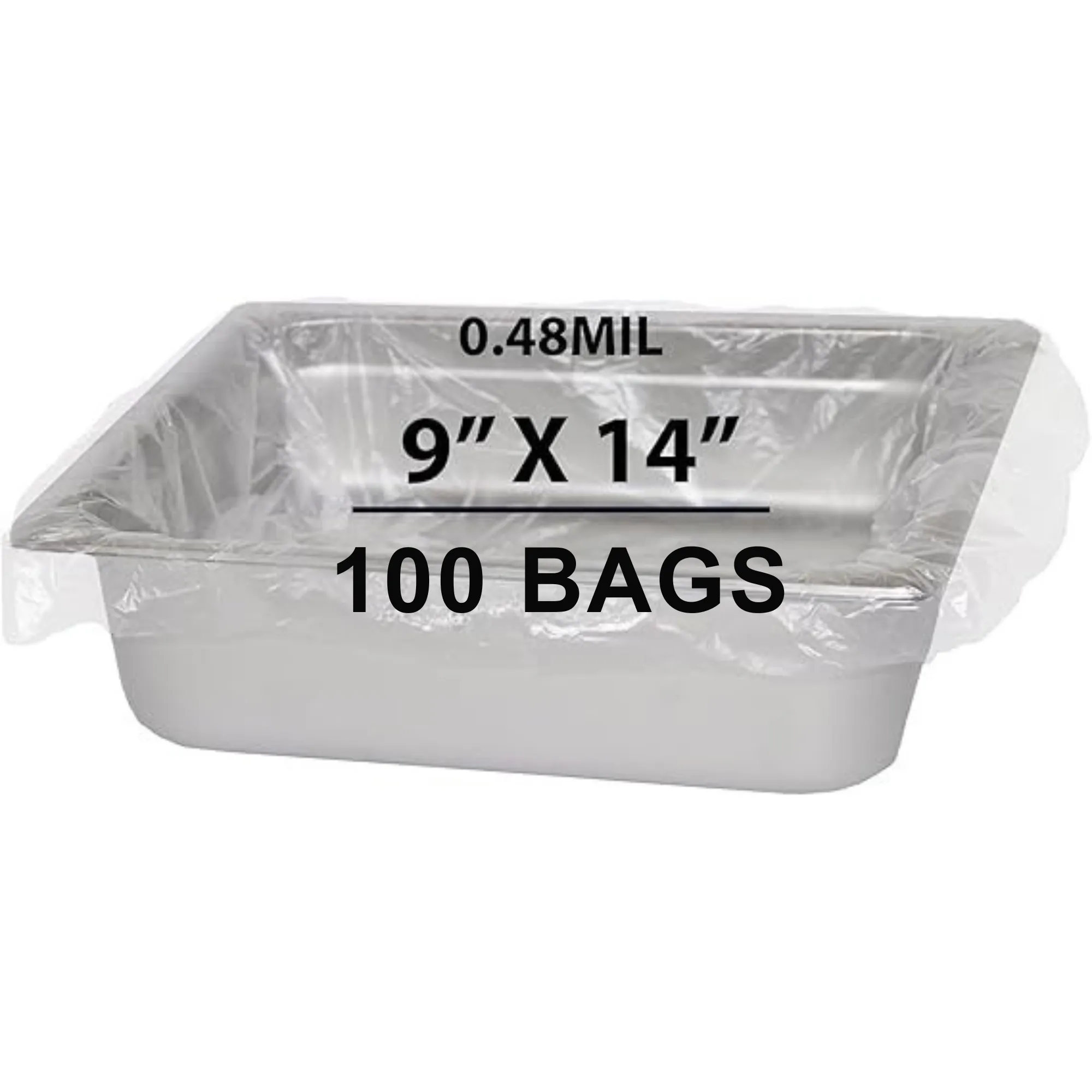 9X14 inches Poly Pan Liners 0.48 Mil Two Quart Round PTL