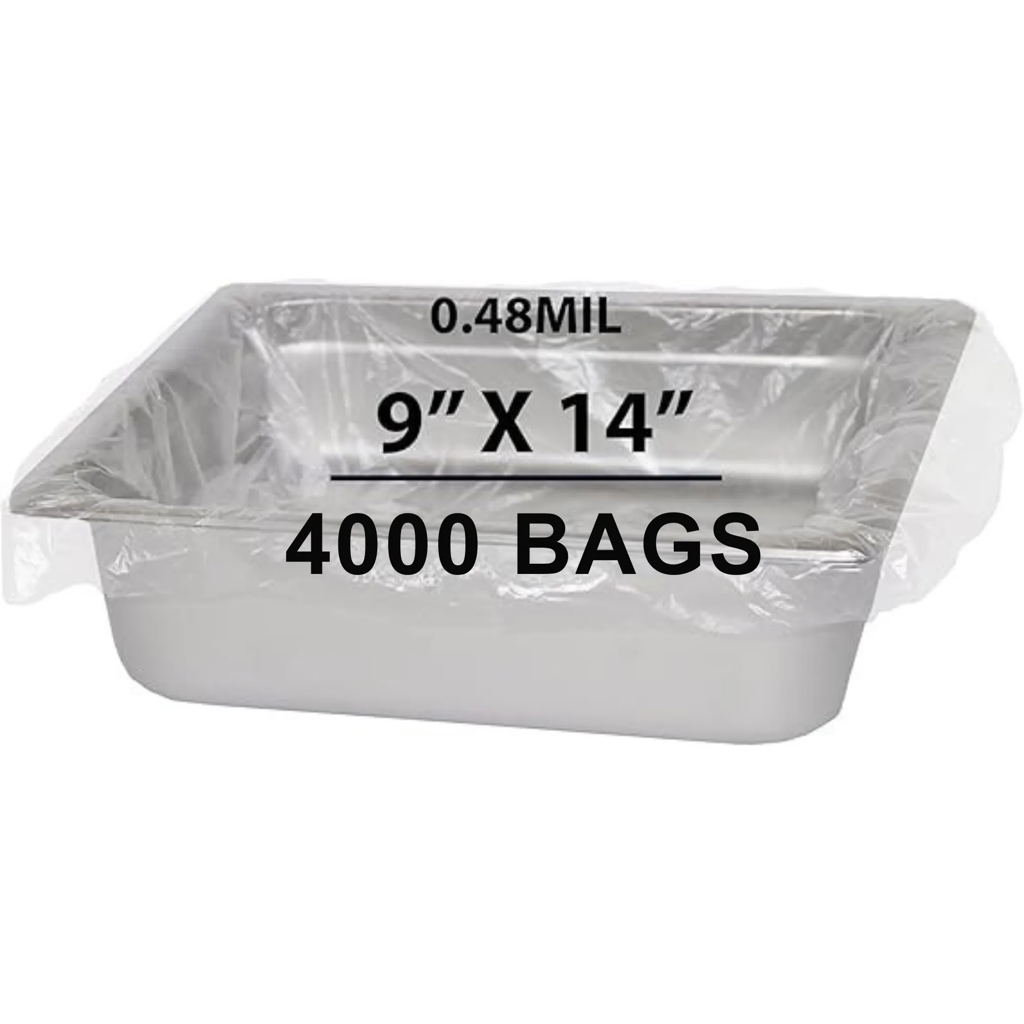 9X14 inches Poly Pan Liners 0.48 Mil Two Quart Round PTL