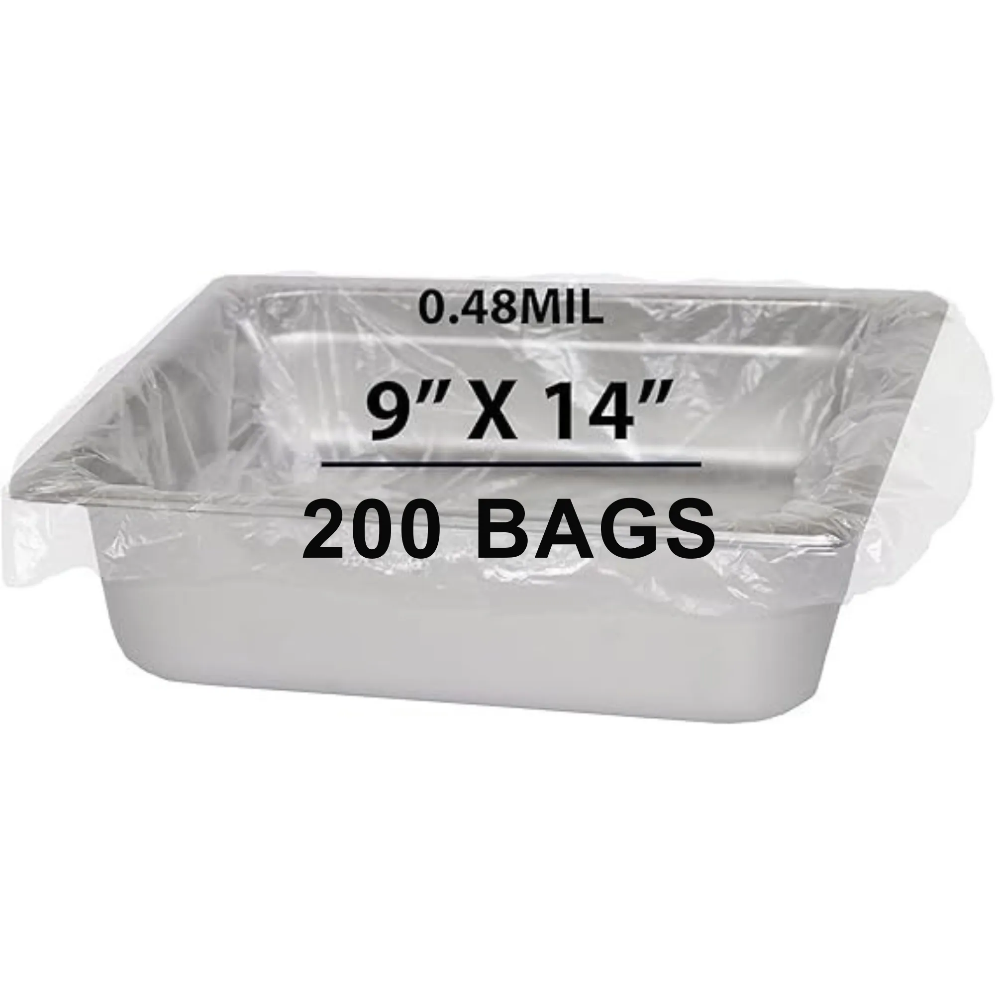 9X14 inches Poly Pan Liners 0.48 Mil Two Quart Round PTL