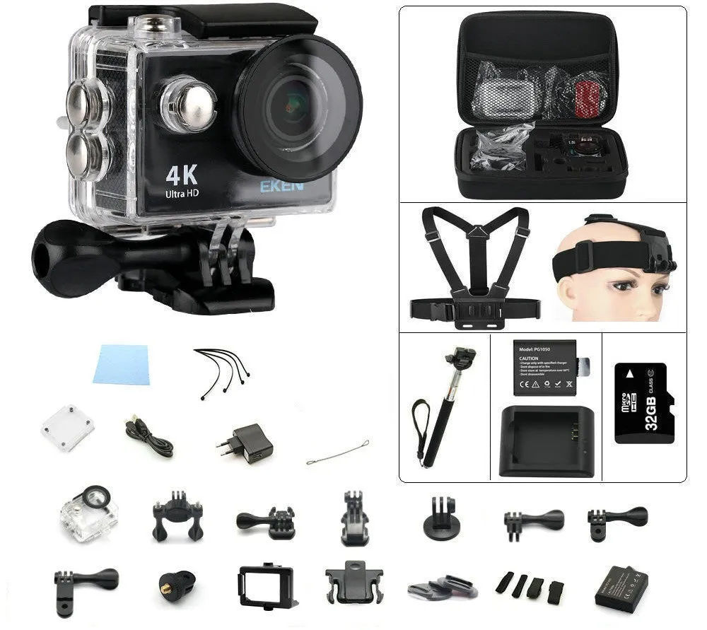 Action camera Original EKEN H9 Ultra FHD 4K WiFi 1080P 60fps 2.0 LCD 170D sport go waterproof pro camera deportiva