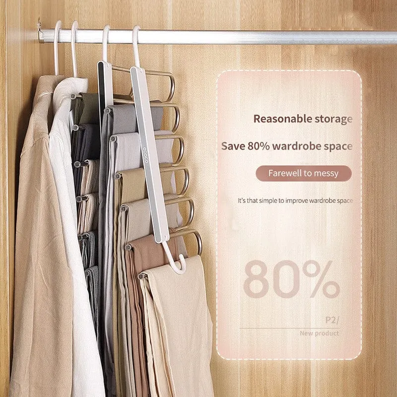 Adjustable Pants Rack Clothes Organizer