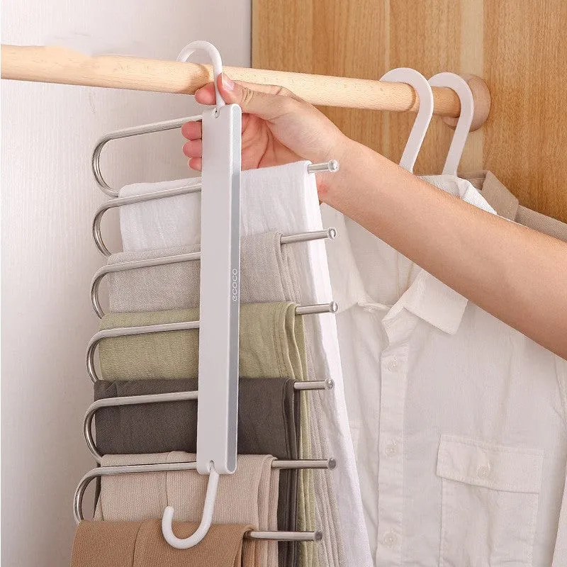 Adjustable Pants Rack Clothes Organizer