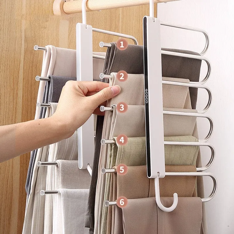 Adjustable Pants Rack Clothes Organizer