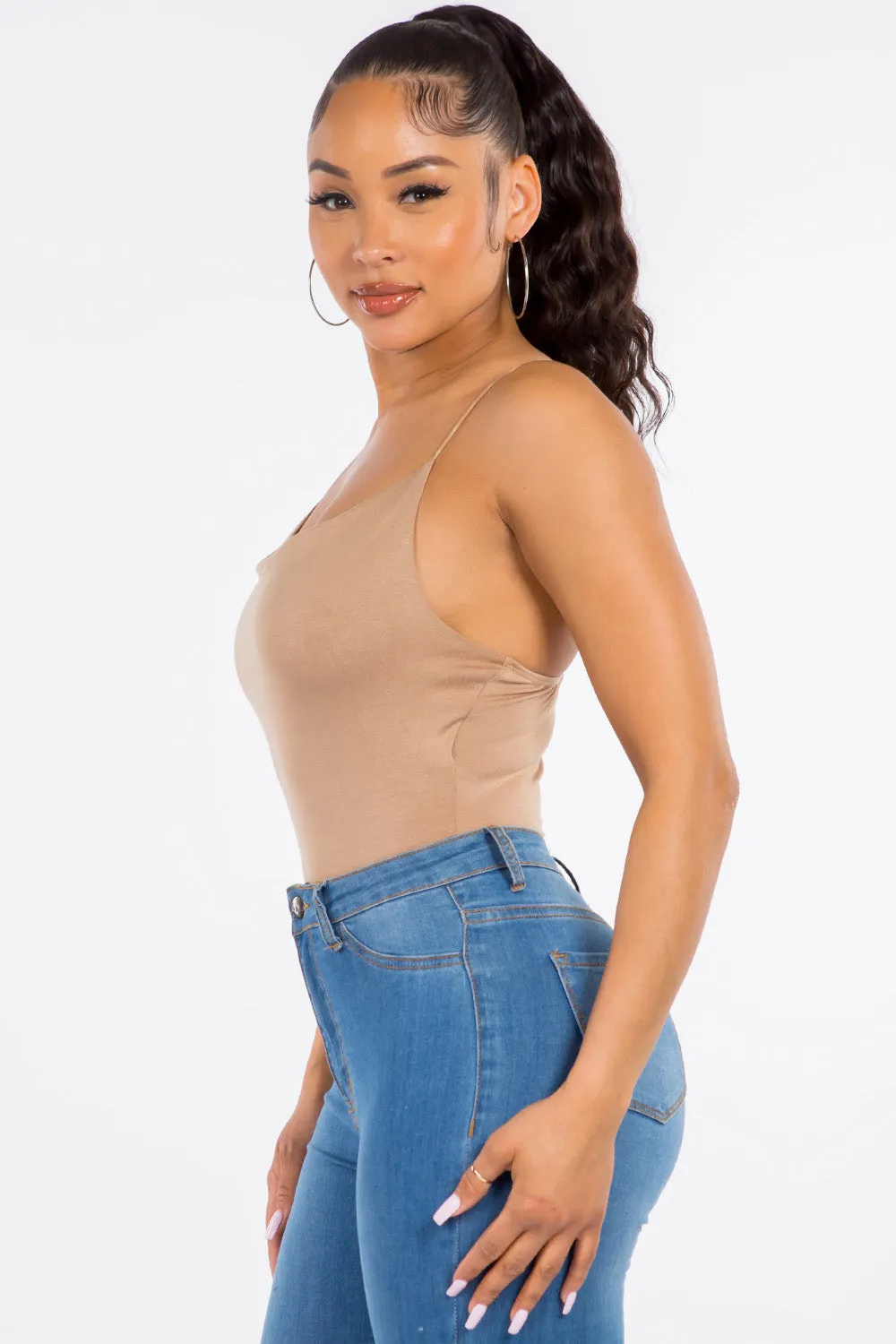 Adriana Cowlneck Bodysuit - Taupe