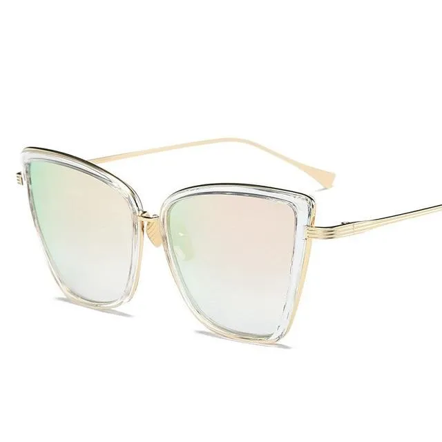 Alloy Cat Eye Gradient Sunglasses