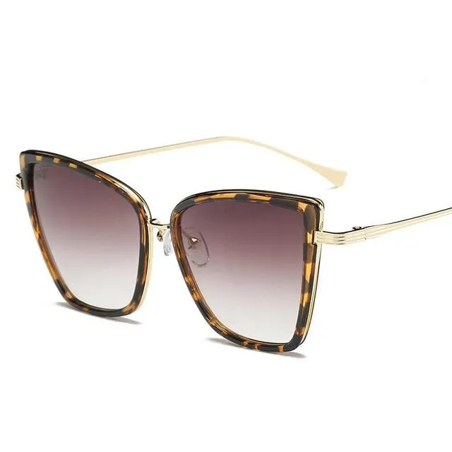 Alloy Cat Eye Gradient Sunglasses