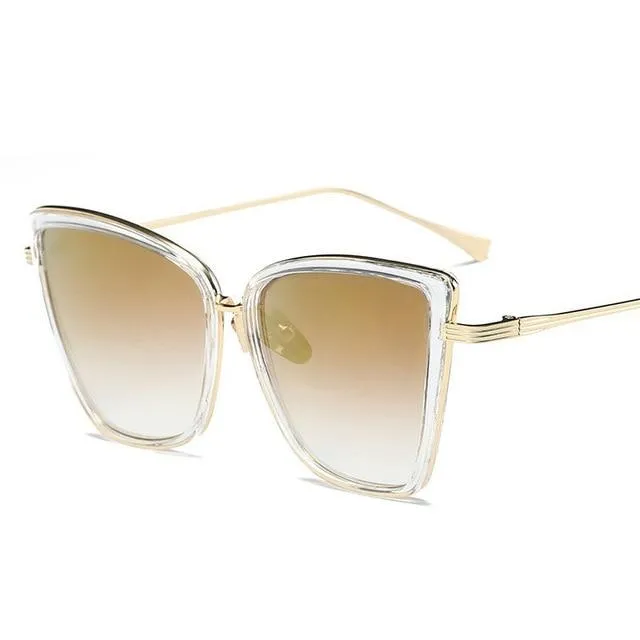 Alloy Cat Eye Gradient Sunglasses