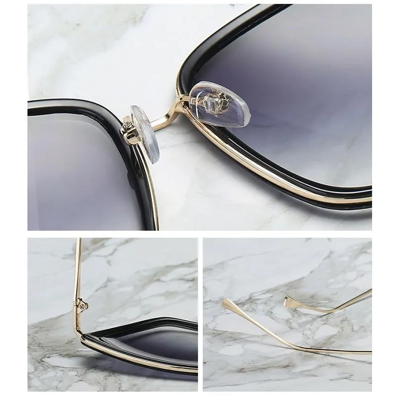 Alloy Cat Eye Gradient Sunglasses