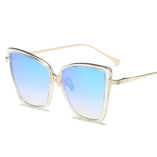 Alloy Cat Eye Gradient Sunglasses