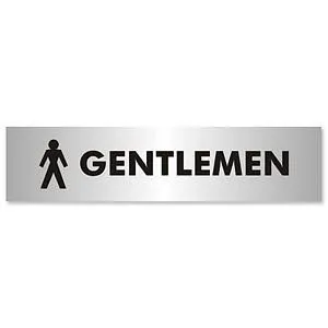 Aluminium Gentlemen Sign
