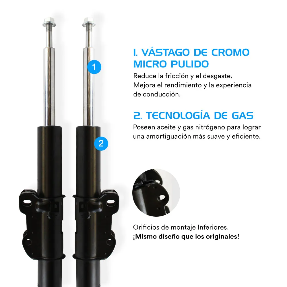 Amortiguador Original Ag Shock Volkswagen Rabbit Convertible 1980-1984 Delantero Izquierdo