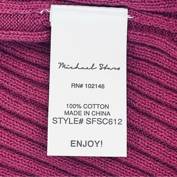 Anthropologie Michael Star Knit Sweater Pullover 3/4 Bell Sleeve Stretch